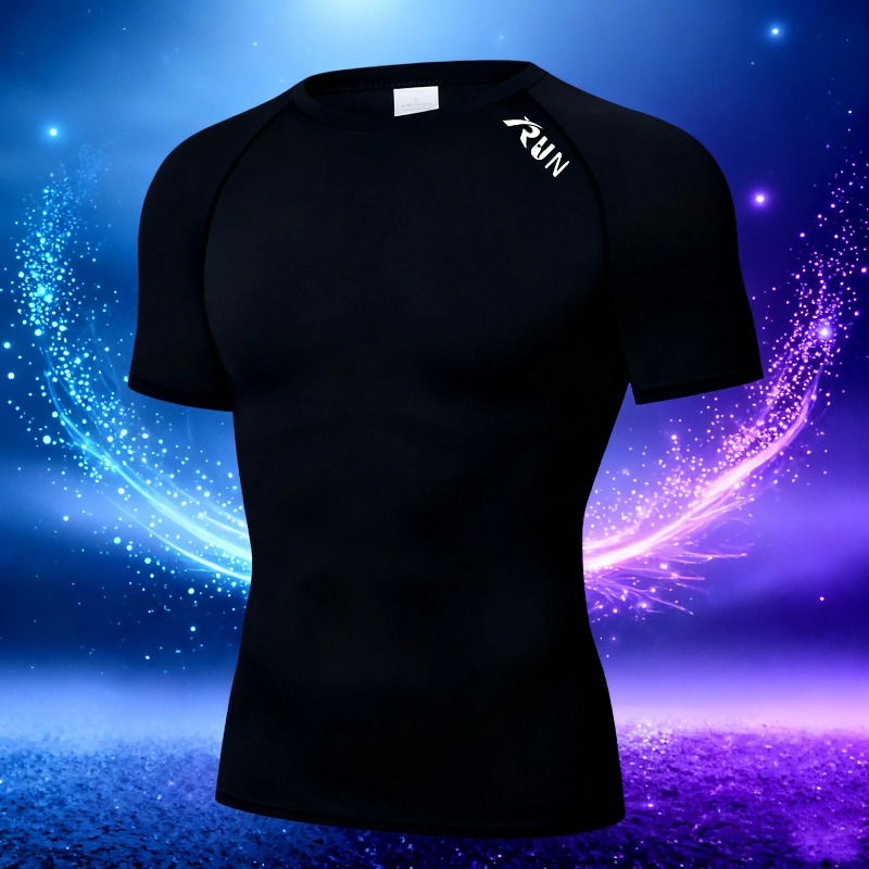 T Shirt Tight Fit - Men Quick Dry Compression Elastic T-Shirt