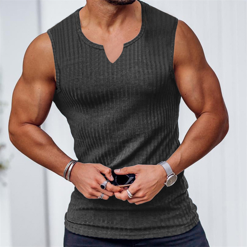 Undershirt Crew Neck - 2024 Summer new men V-neck Vest