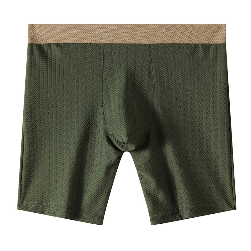 Mens Boxer Shorts Homme Nylon  - مراجعة Long Leg Trunk Men وسعره