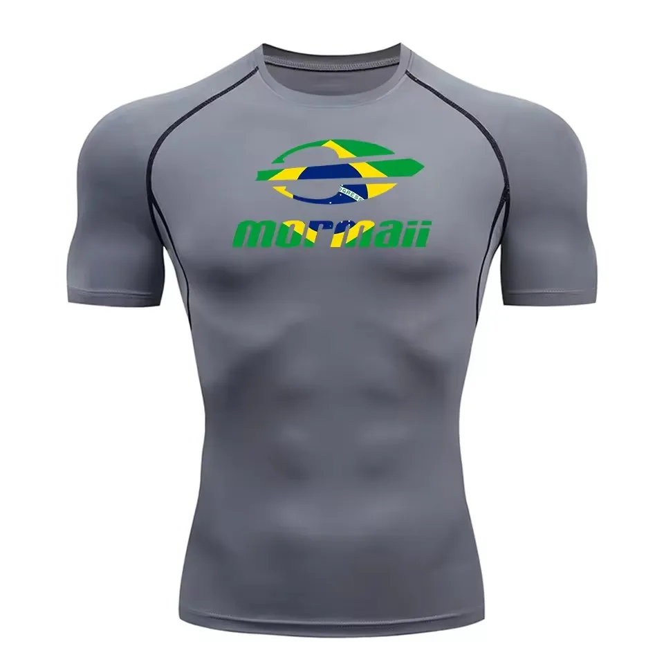 Men Rash Guard Surfing Diving  - مراجعة T Shirt Tight Fit وسعره