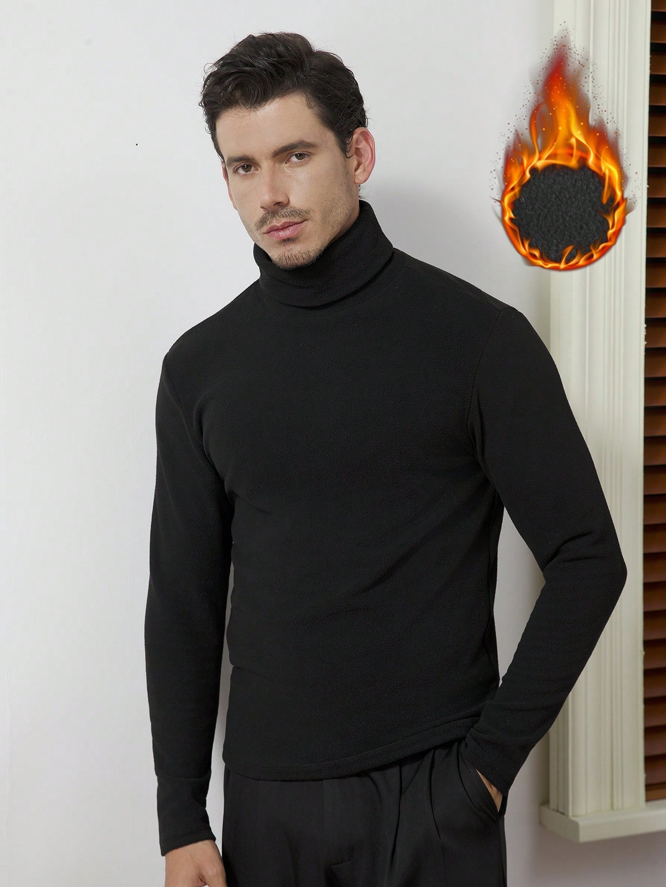 Men's Black High-Neck Long Sle - مراجعة Base Layer Top وسعره