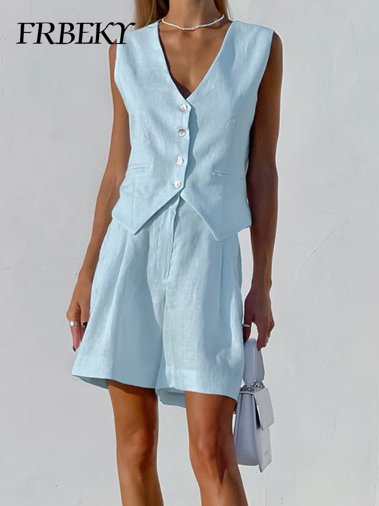New Cotton Linen Vest Short Se - مراجعة Sleeveless Undershirt وسعره