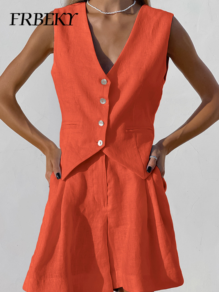 New Cotton Linen Vest Short Se - مراجعة Sleeveless Undershirt وسعره