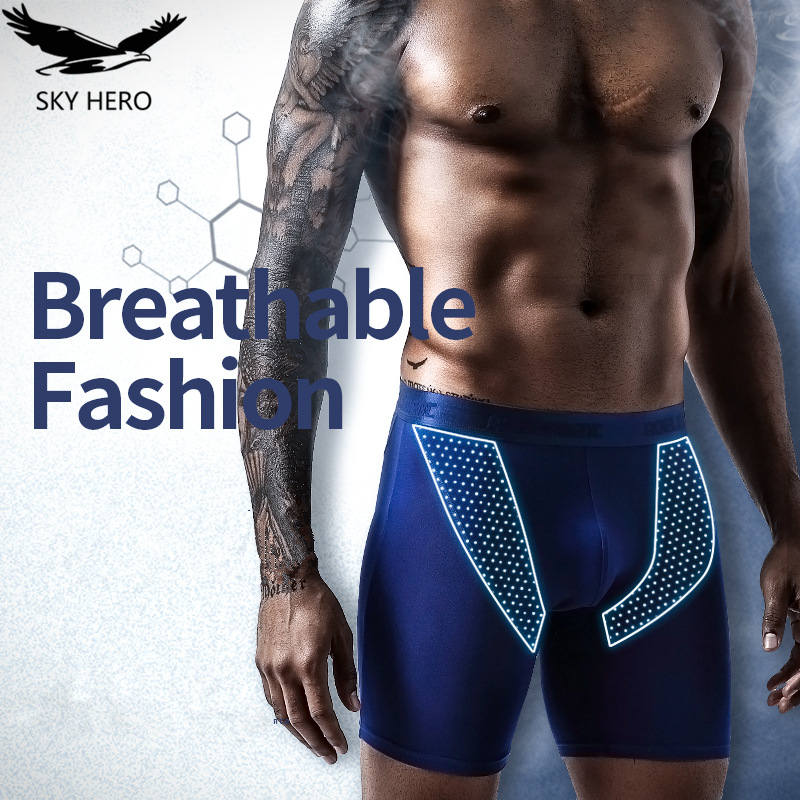 2pcs/Lot underpants leg up lon - مراجعة Long Leg Trunk Men وسعره