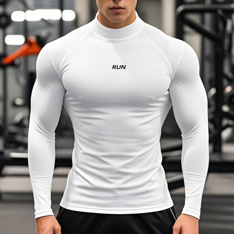 Men's Running Turtleneck Quick - مراجعة T Shirt Tight Fit وسعره