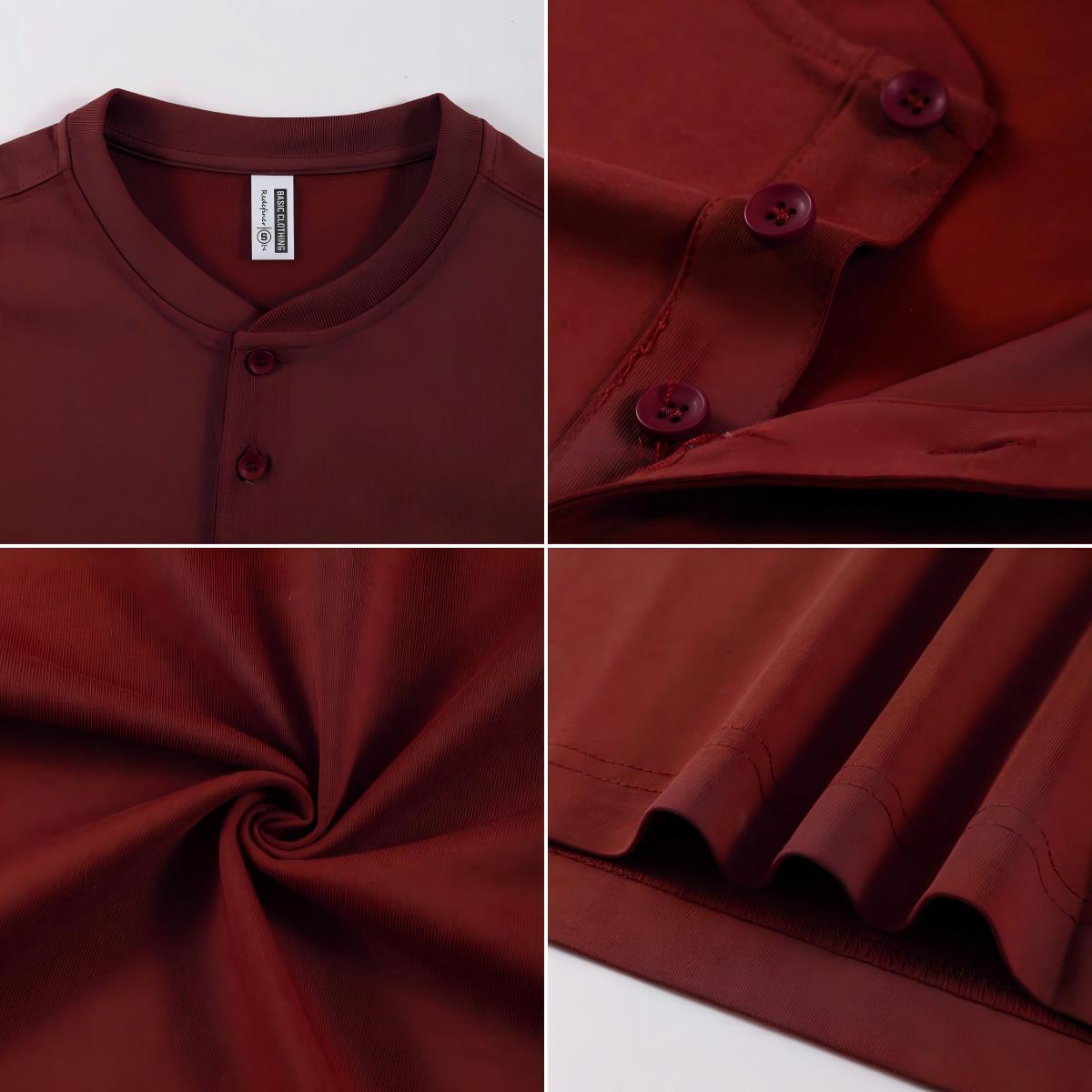 2026 NEW Solid Cotton Henley S - مراجعة Undershirt Crew Neck وسعره