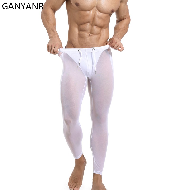 GANYANR Running Tights Men Com - مراجعة Compression Long Pant وسعره