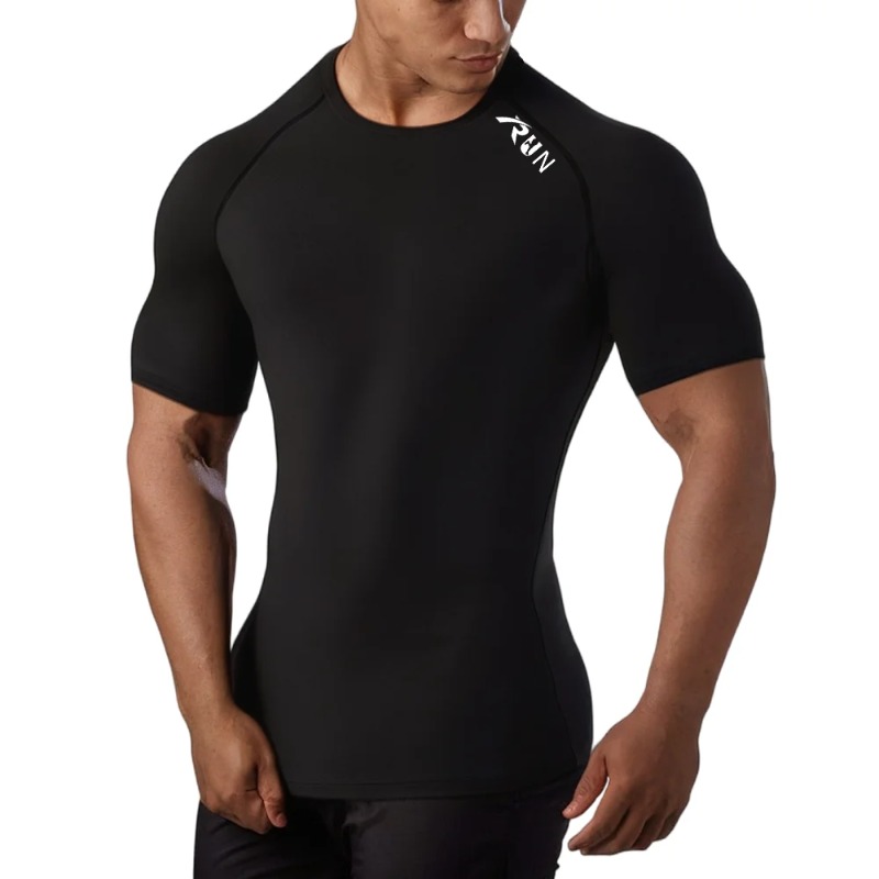Men Quick Dry Compression Elas - مراجعة T Shirt Tight Fit وسعره