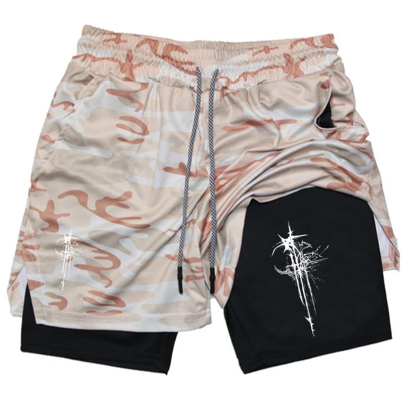 2 in 1 Running Short for Men G - مراجعة Compression Shorts Athletes وسعره