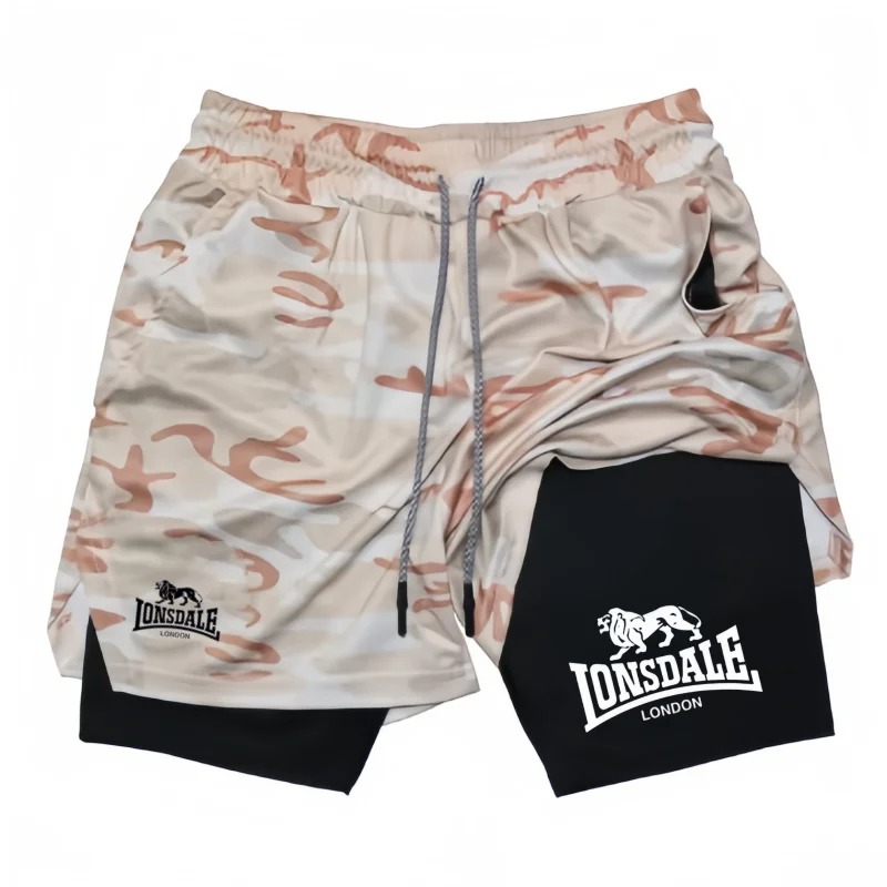 Print 2 in 1 Running Shorts fo - مراجعة Compression Shorts Athletes وسعره