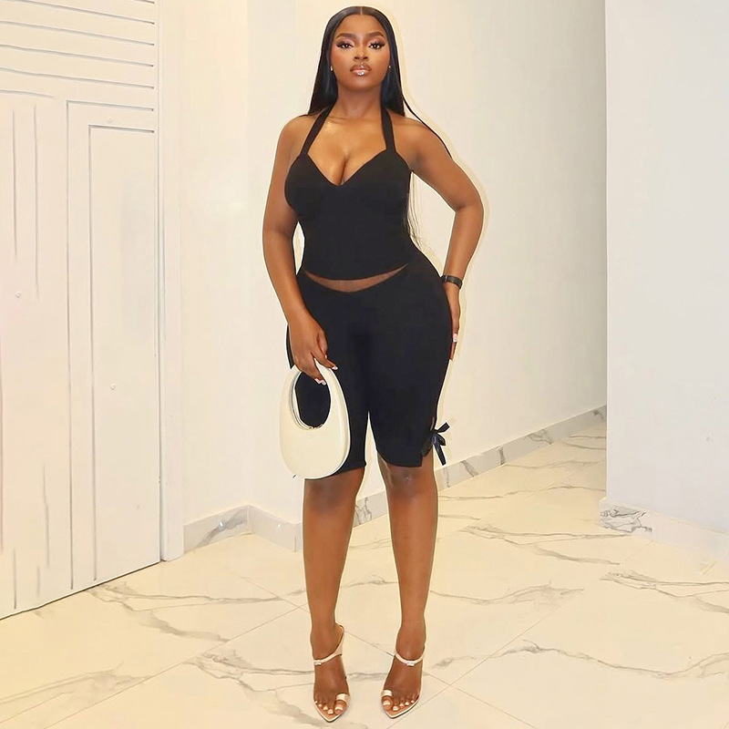 Women Solid 2 Piece Set Summer - مراجعة Suspender Tank Top وسعره