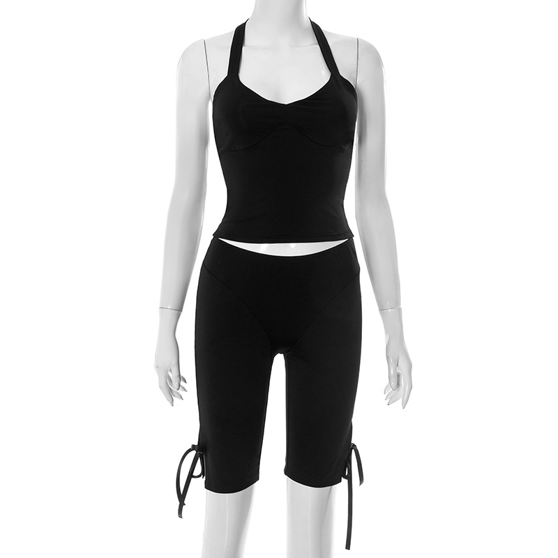 Women Solid 2 Piece Set Summer - مراجعة Suspender Tank Top وسعره