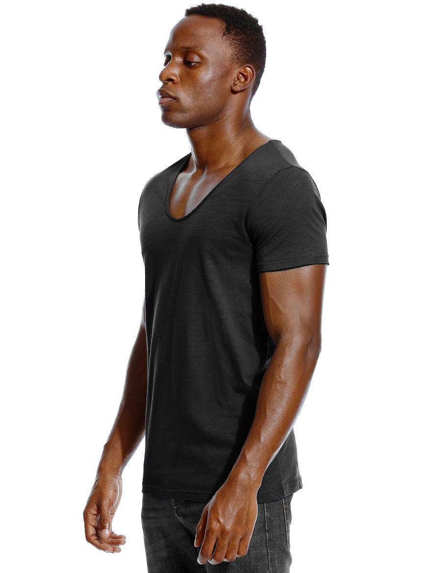 Scoop Neck T Shirt for Men Low - مراجعة Undershirt Crew Neck وسعره