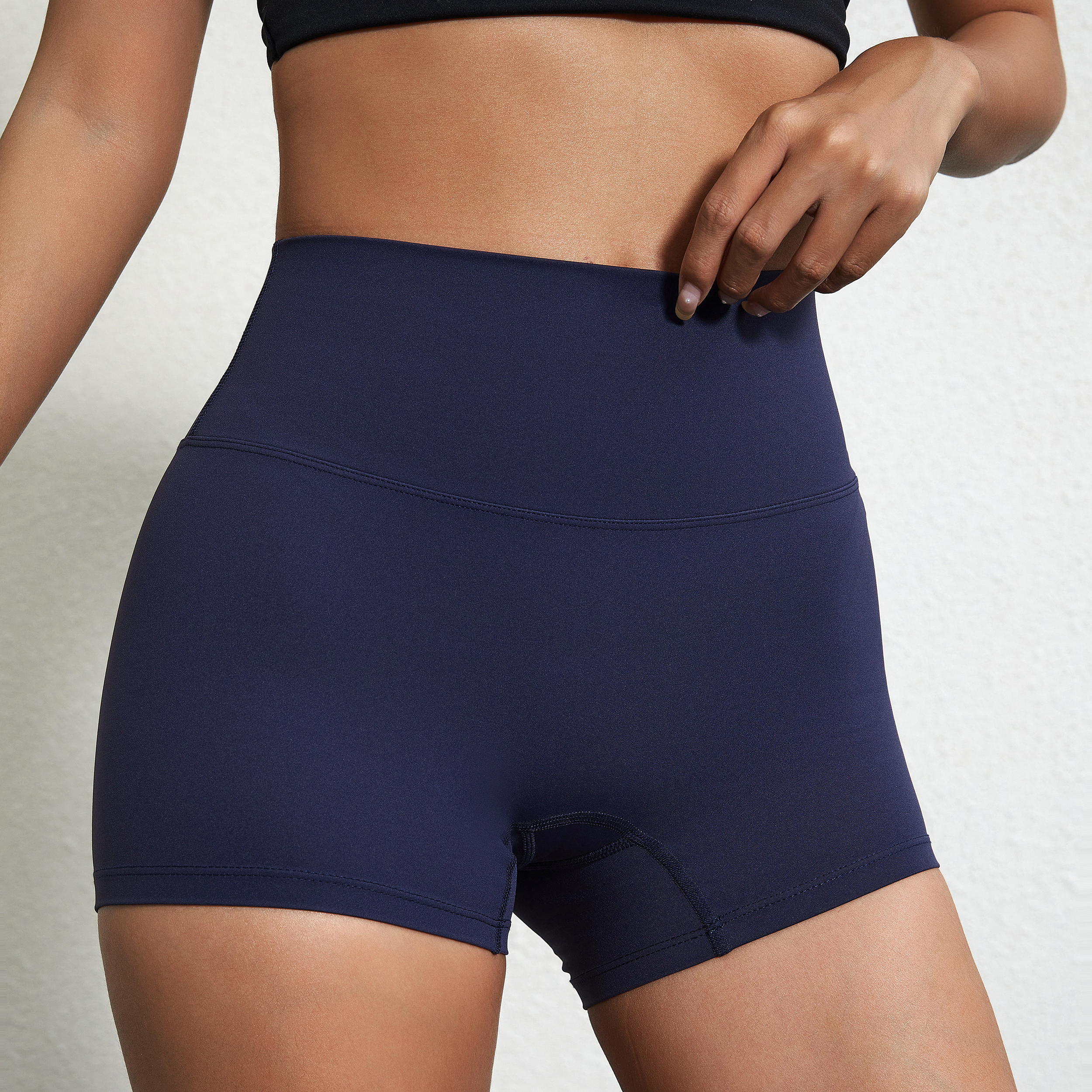 Sexy Solid Color High Waist Yo - مراجعة Compression Shorts Athletes وسعره