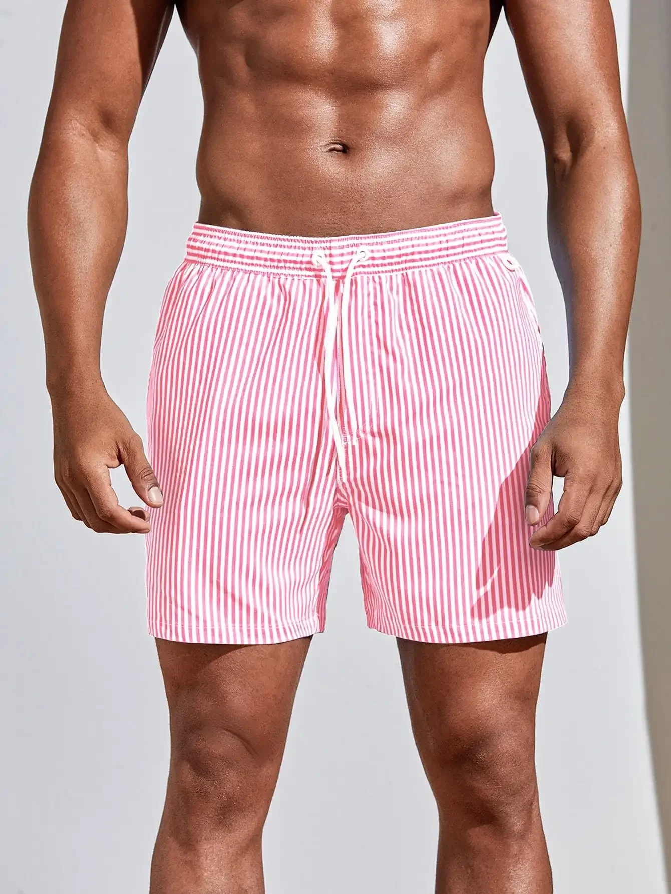Men Vertical Striped Drawstrin - مراجعة Bamboo Fiber Trunk وسعره