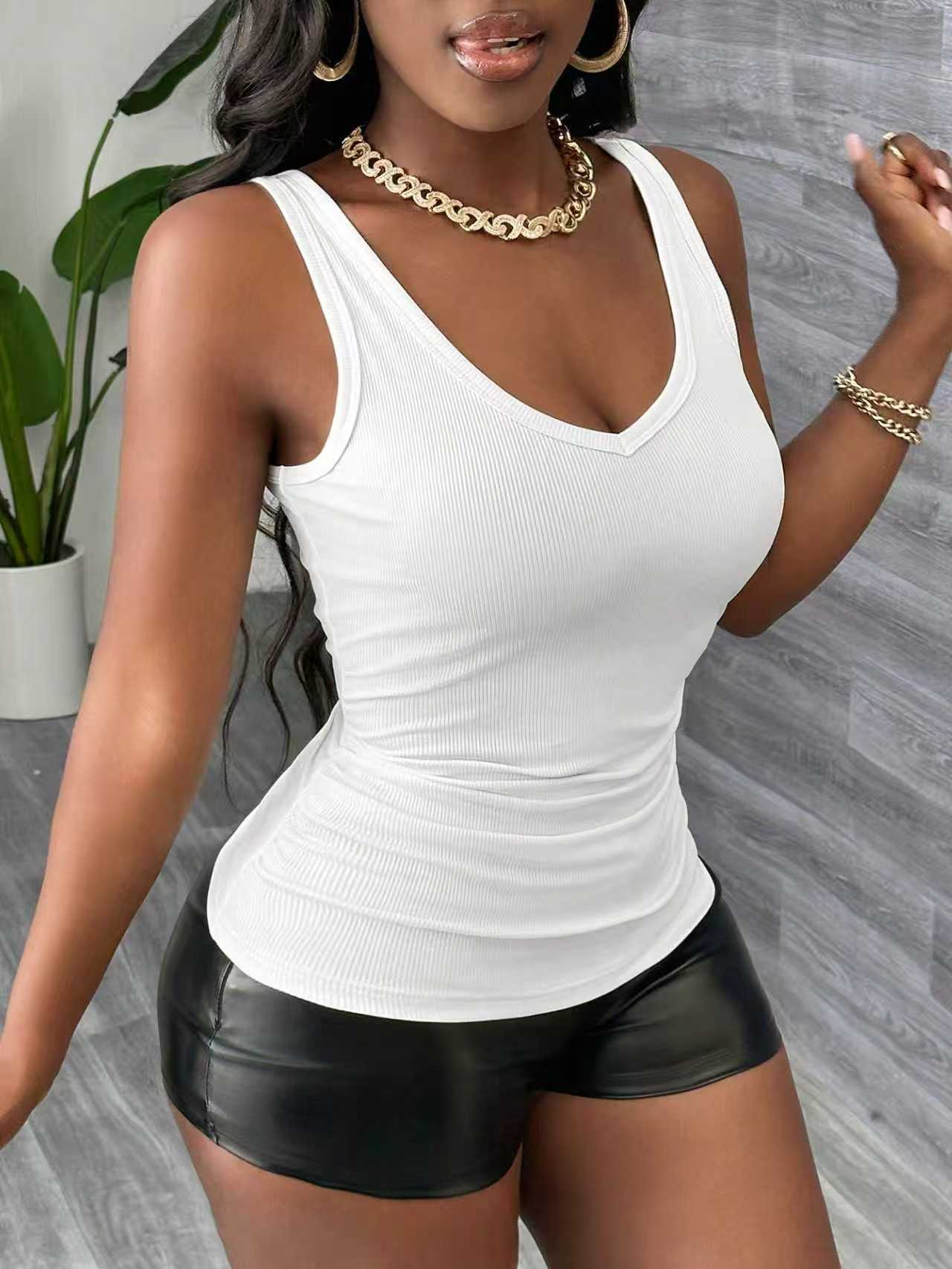 Plus Size 3 Piece V Neck Ribbe - مراجعة Tank Top Ribbed وسعره