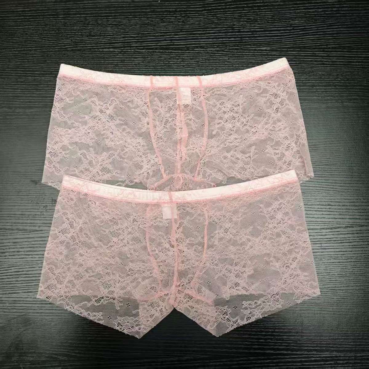 2PCS PACK Man's Pink Lace Brie - مراجعة Boxer Brief Pack Cotton وسعره