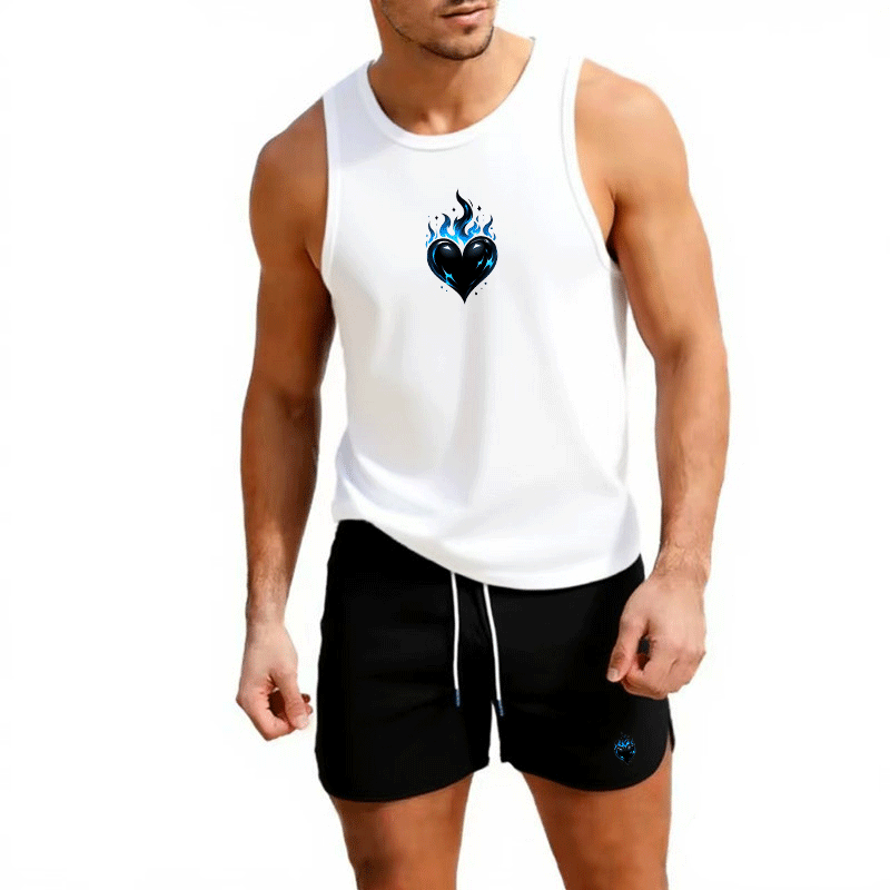 Fitness loose men tank top  sl - مراجعة Sleeveless Undershirt وسعره