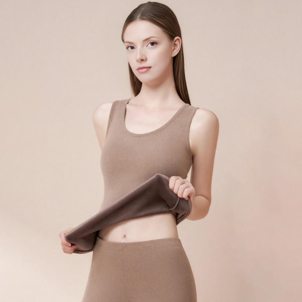 Fleece Lined Women Thermal Tan - مراجعة Undershirt Crew Neck وسعره