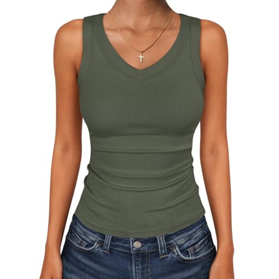 ANRABESS Tank Tops for Women V - مراجعة Tank Top Ribbed وسعره