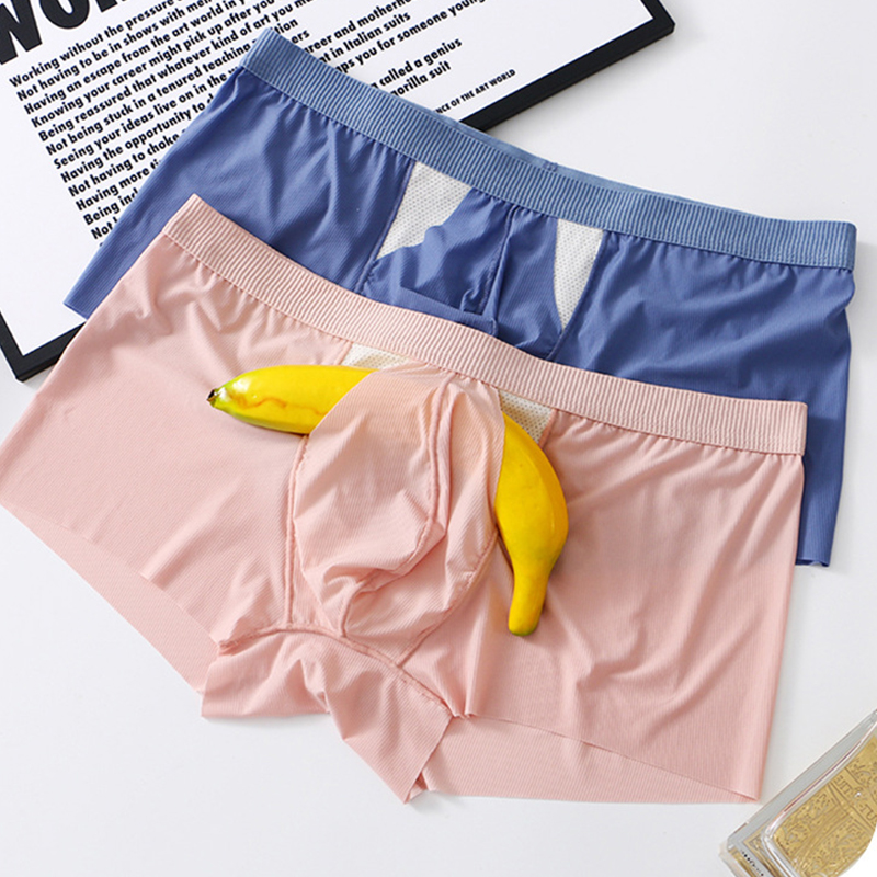 Ice Silk Thin Mens Underwear P - مراجعة Pouch Boxer Pouch وسعره