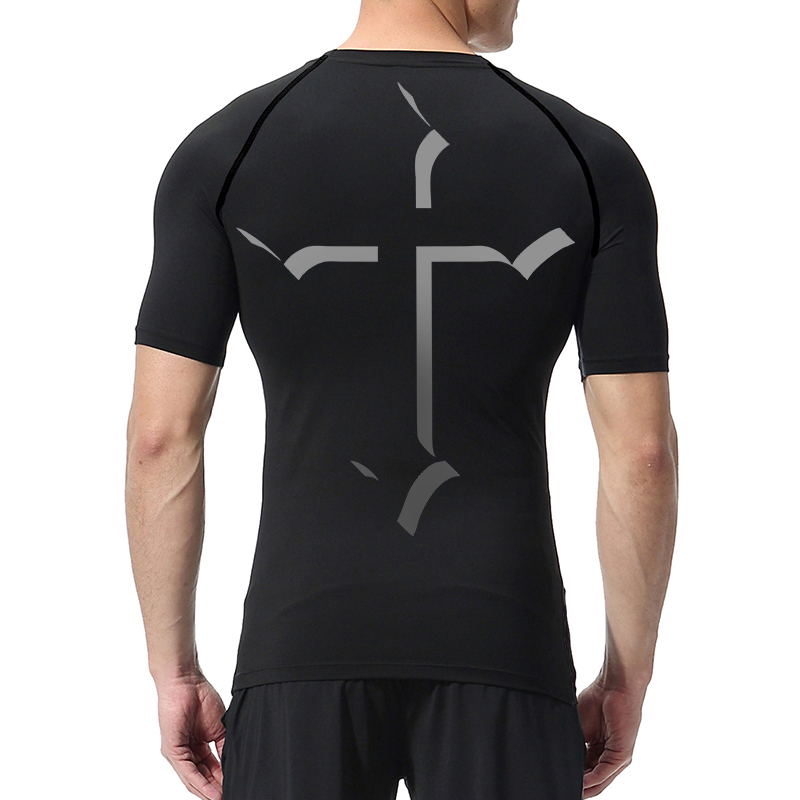 Cross Print Compression Shirt  - مراجعة Base Layer Top وسعره