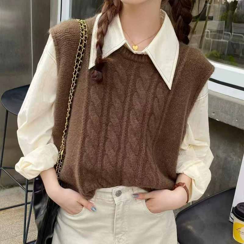 2025 New O-Neck Knitted Vest W - مراجعة Sleeveless Undershirt وسعره