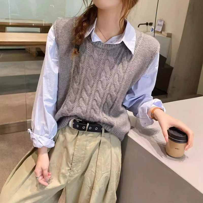 2025 New O-Neck Knitted Vest W - مراجعة Sleeveless Undershirt وسعره