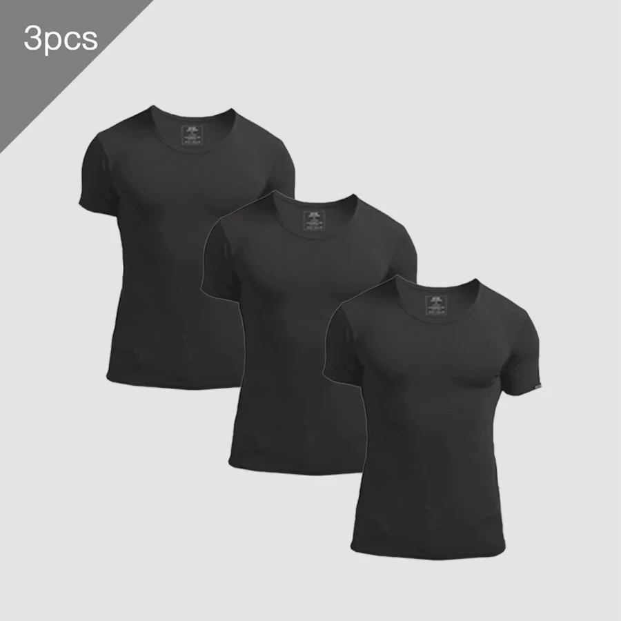 3PCS Men's Summer Short Sleeve - مراجعة Undershirt Crew Neck وسعره