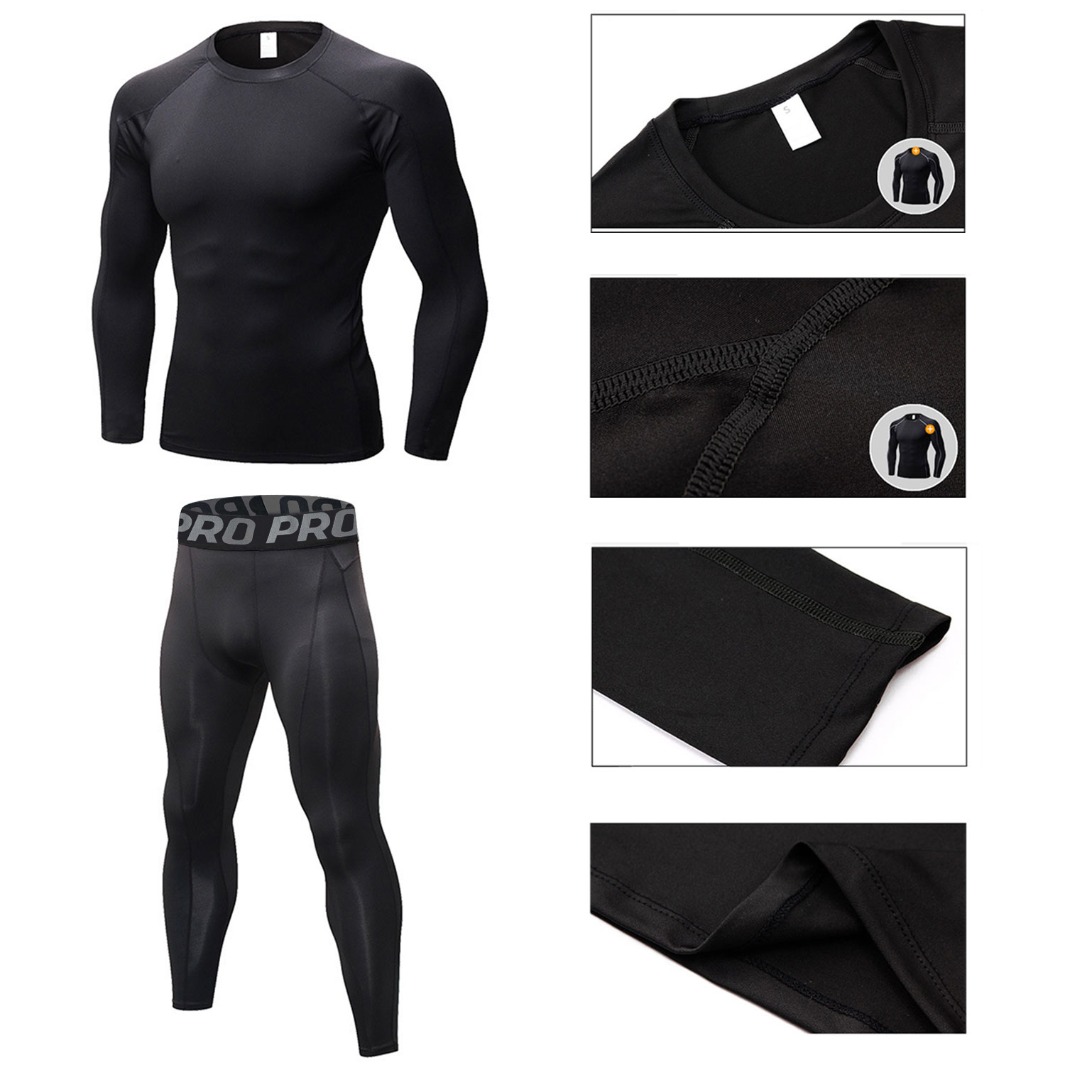 Mens Workout Compression Set P - مراجعة Compression Long Pant وسعره