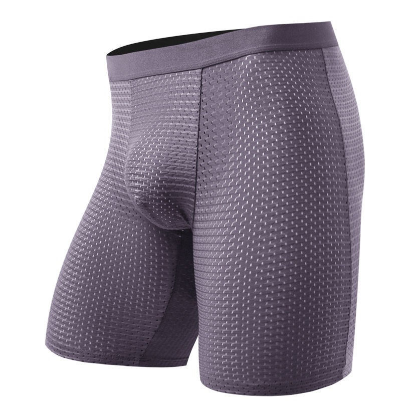 Men's Boxers Shorts Ice Silk M - مراجعة Long Leg Trunk Men وسعره
