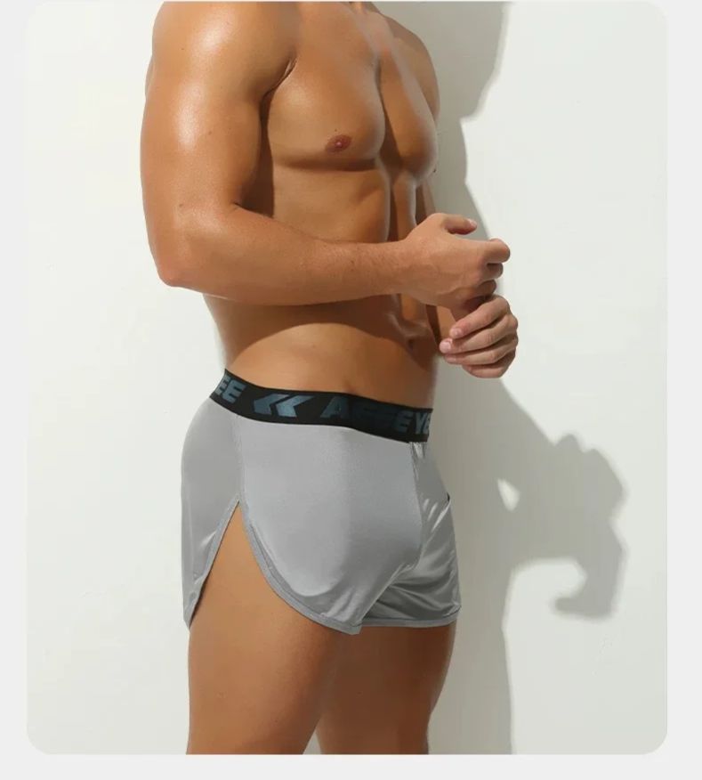 Men's Solid Color Underwear bo - مراجعة Mesh Sport Boxer وسعره