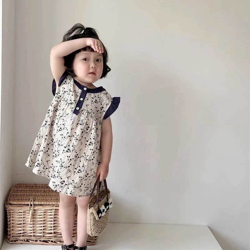 Girls summer floral dress 2024 - مراجعة Undershirt Crew Neck وسعره