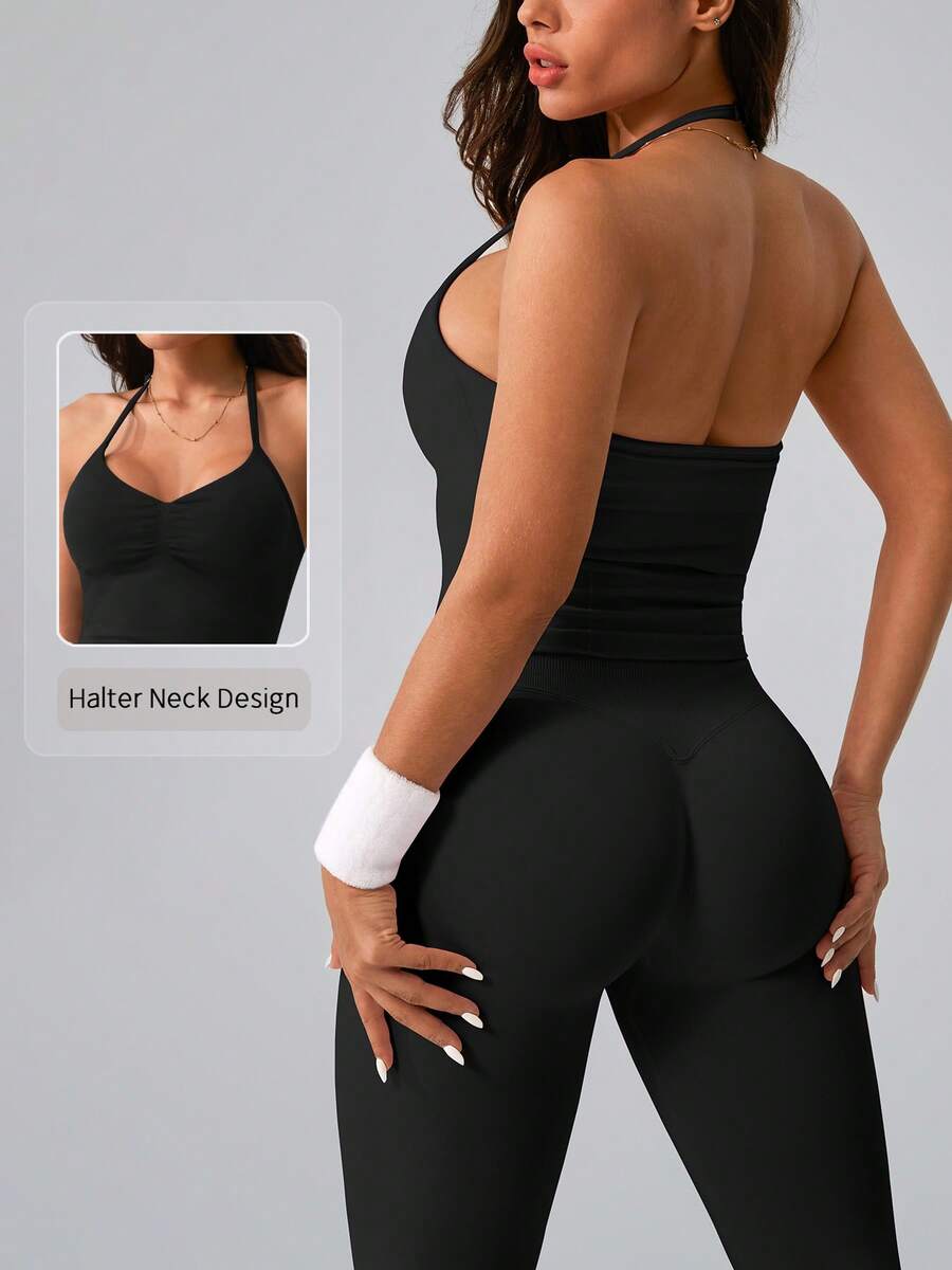 Womens Ribbed Elastic Halter N - مراجعة Tank Top Ribbed وسعره