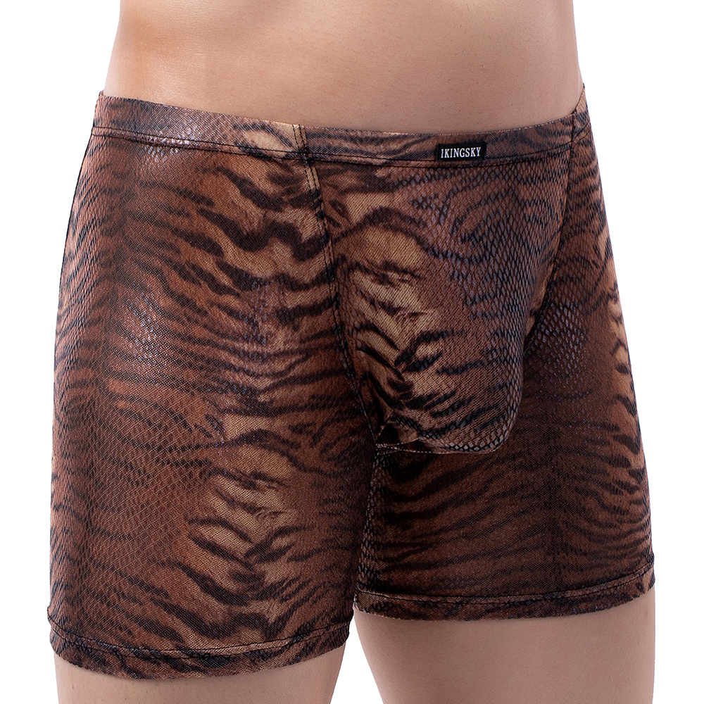 iKingsky Men's Tiger Stripes L - مراجعة Long Leg Trunk Men وسعره