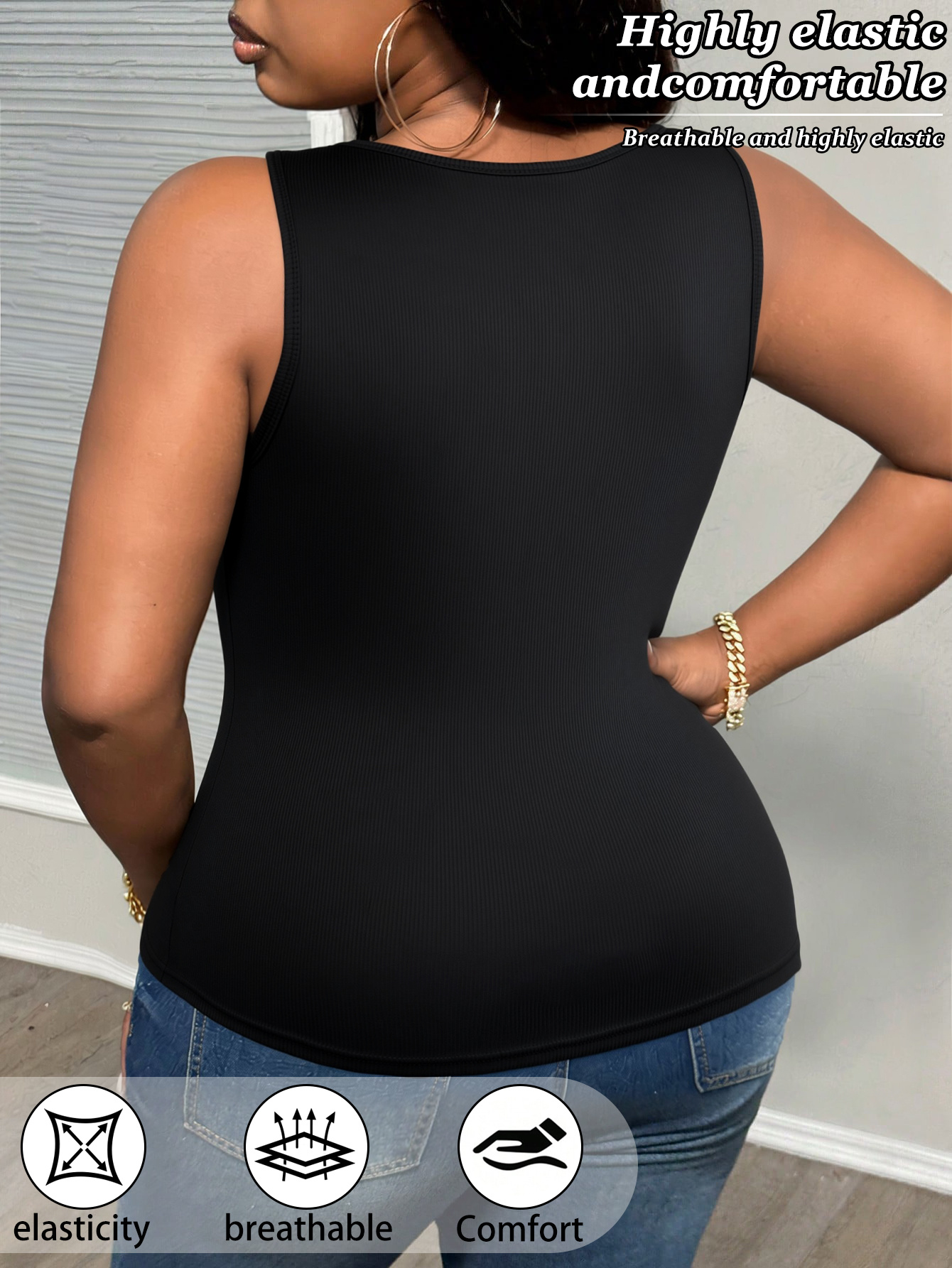 3-Pack Plus Size Lace V-Neck V - مراجعة Sleeveless Undershirt وسعره