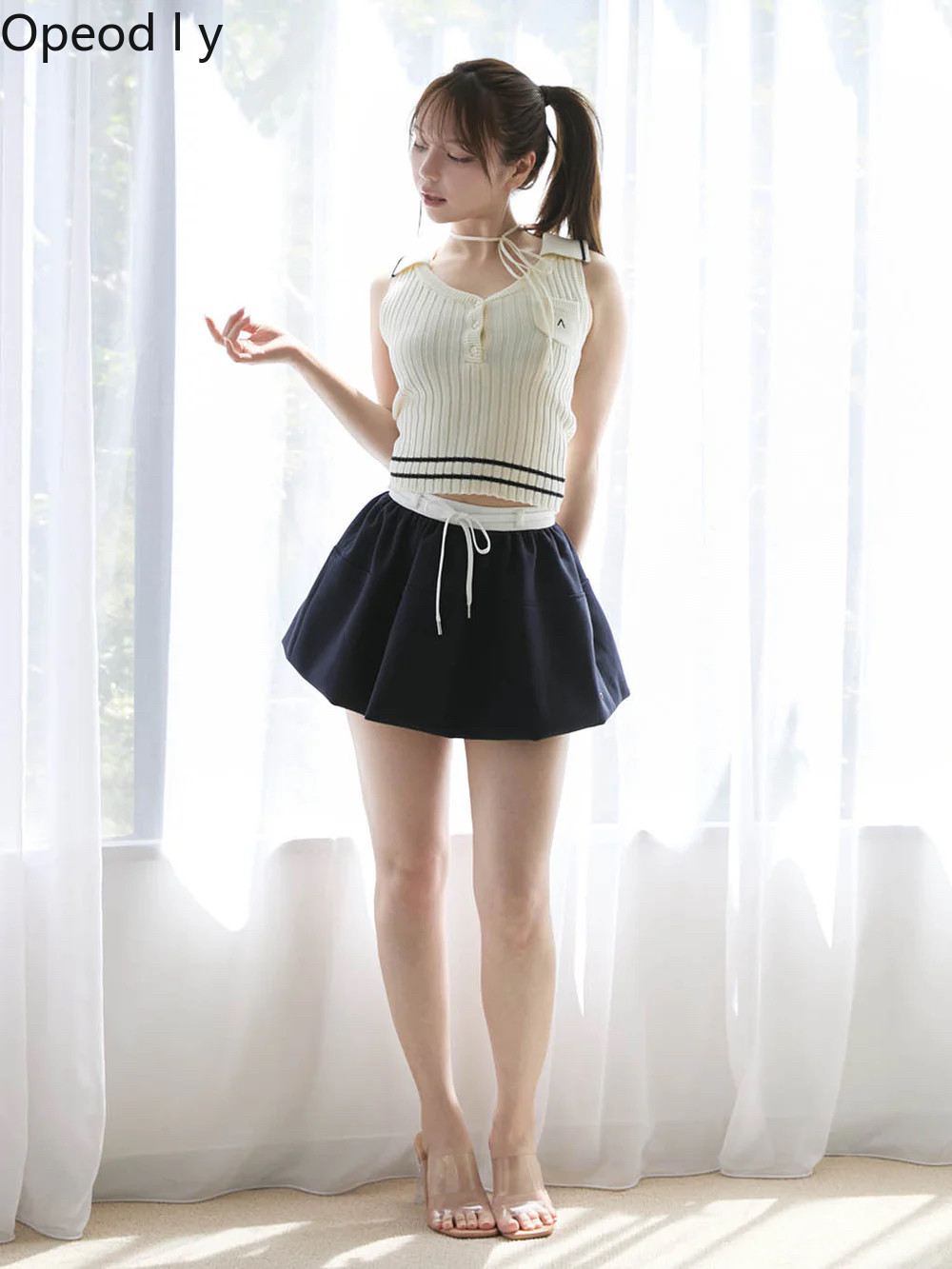 Japanese Sweet Lapel Twist V-n - مراجعة Suspender Tank Top وسعره