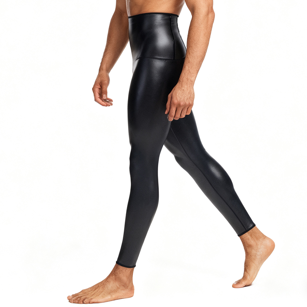 Sexy Men PU Leather Long Pants - مراجعة Compression Long Pant وسعره