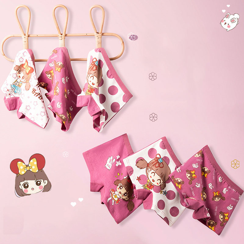 4pcs/Pack Young Girl Underwear - مراجعة Boxer Brief Pack Cotton وسعره