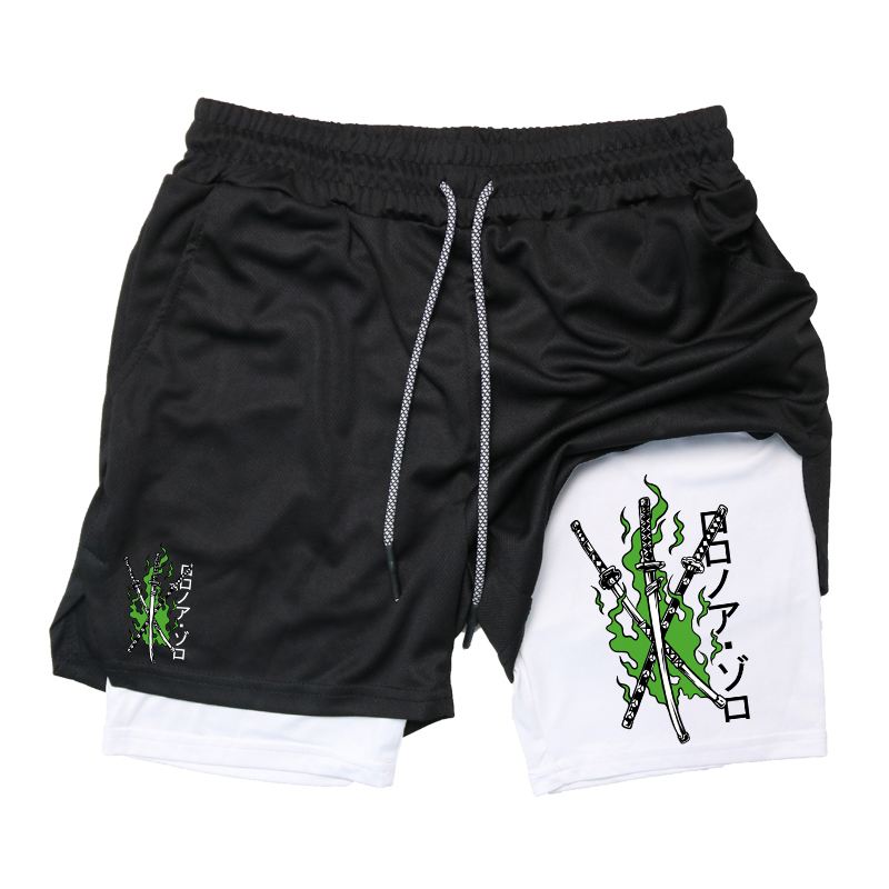 Print 2 in 1 Running Shorts fo - مراجعة Compression Shorts Athletes وسعره