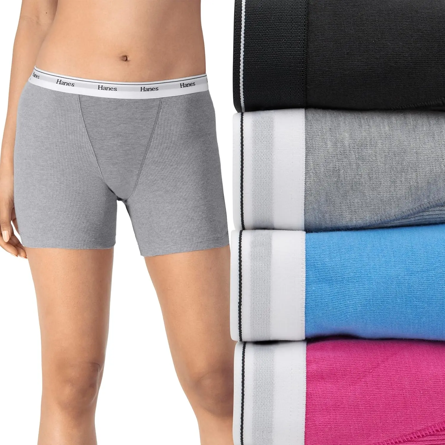 Originals Women’s Mid-Thigh Bo - مراجعة Boxer Brief Pack Cotton وسعره