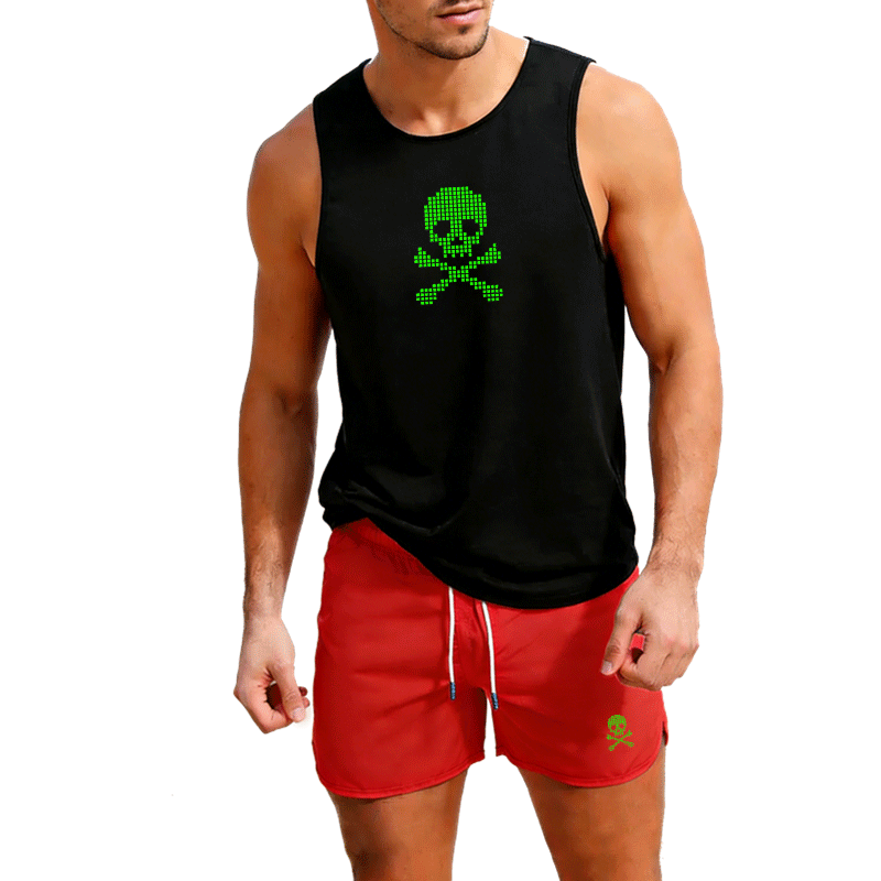 Fitness loose men tank top  sl - مراجعة Sleeveless Undershirt وسعره