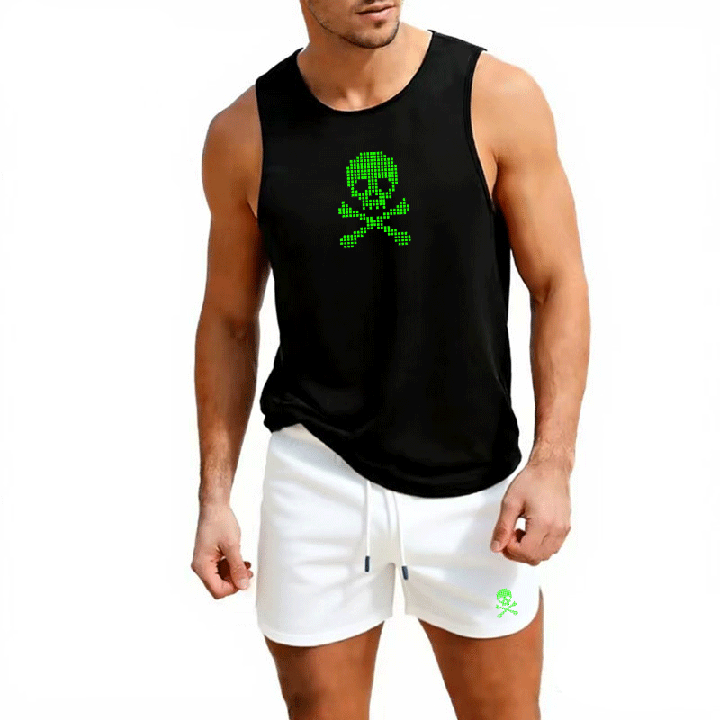 Fitness loose men tank top  sl - مراجعة Sleeveless Undershirt وسعره