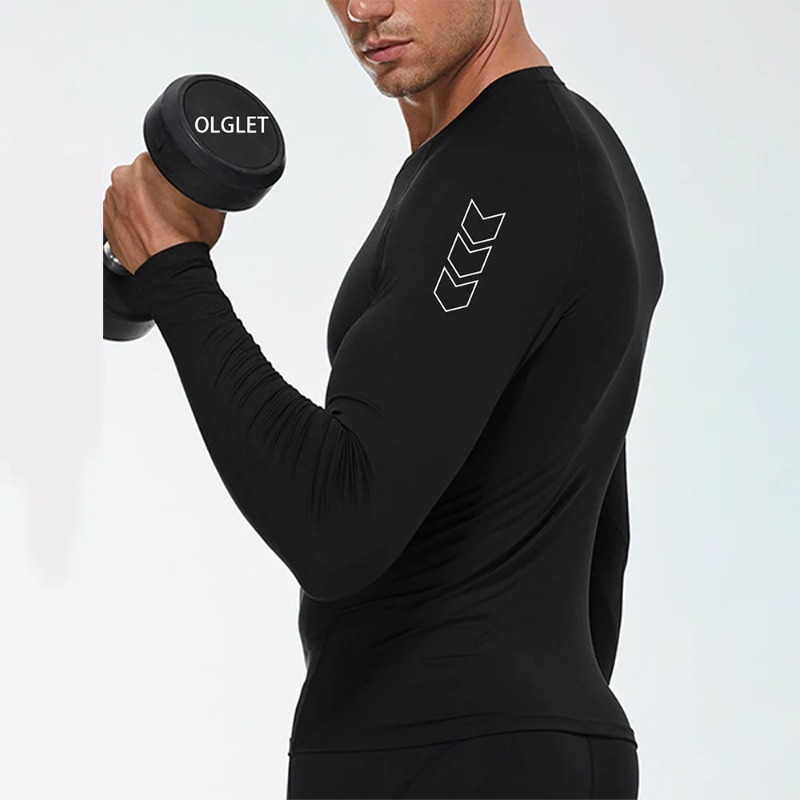 Men Quick-dry T-shirt Long Sle - مراجعة Base Layer Top وسعره