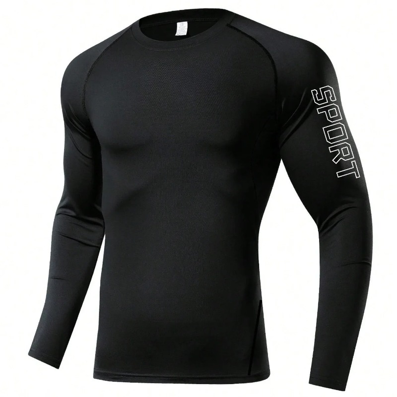 Men Quick-dry T-shirt Long Sle - مراجعة Base Layer Top وسعره