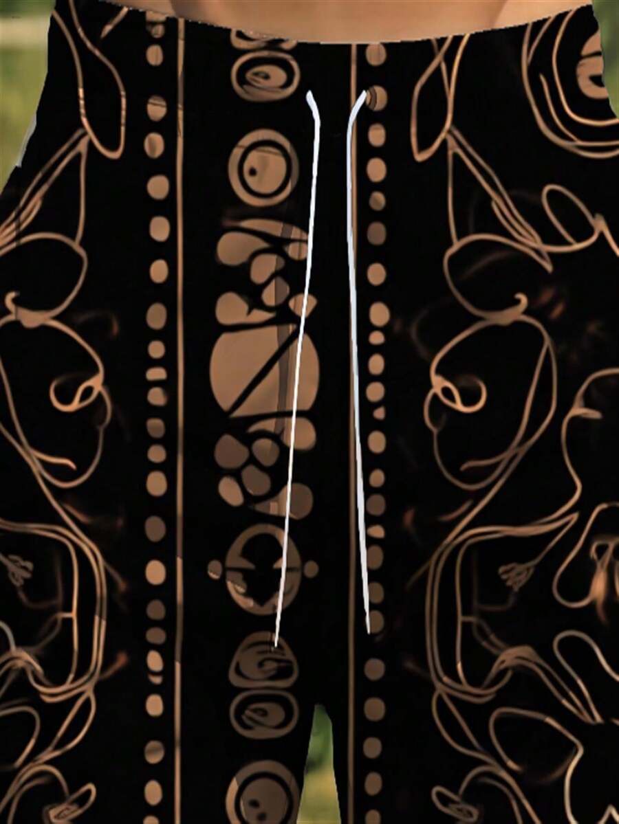 Mens Abstract Geometric Print  - مراجعة Trunk Breathable Men وسعره