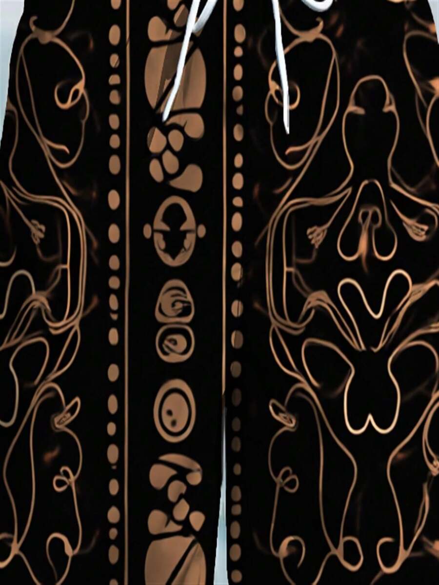 Mens Abstract Geometric Print  - مراجعة Trunk Breathable Men وسعره