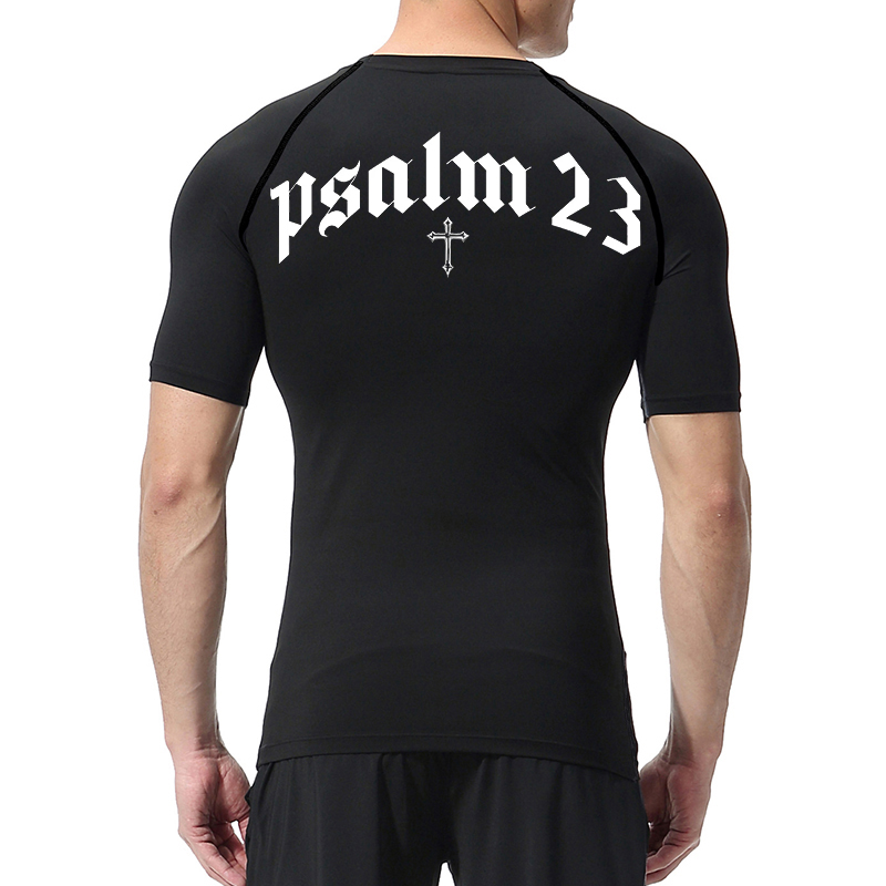Psalm 23 Cross Print Compressi - مراجعة Base Layer Top وسعره