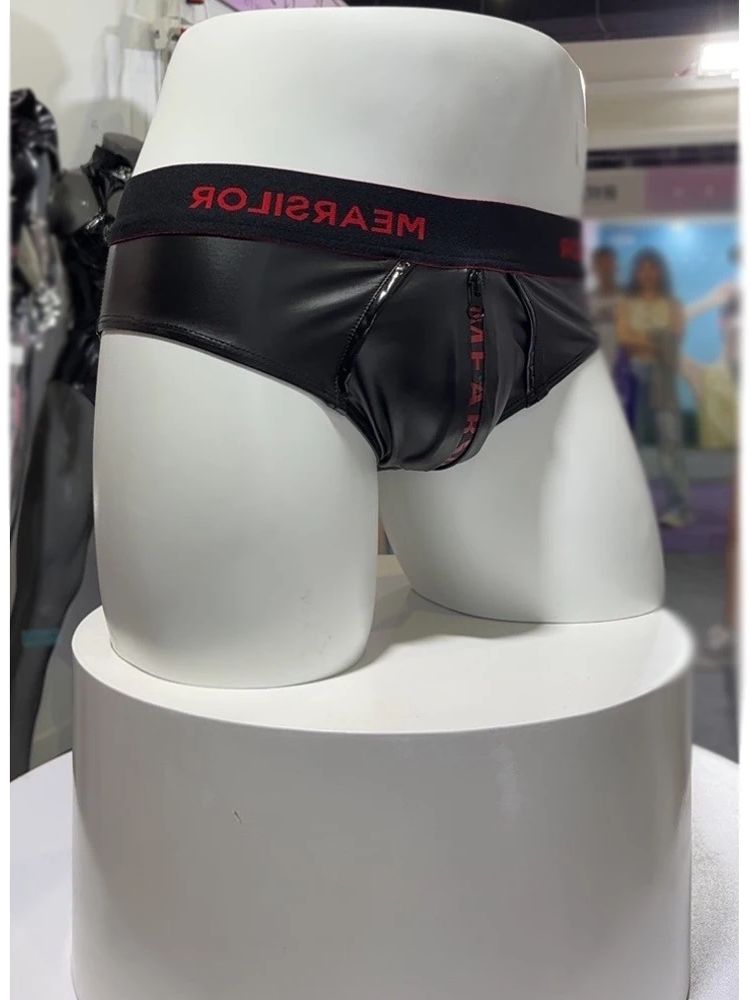 Faux Latex Elastic PU Leather  - مراجعة Pouch Boxer Pouch وسعره