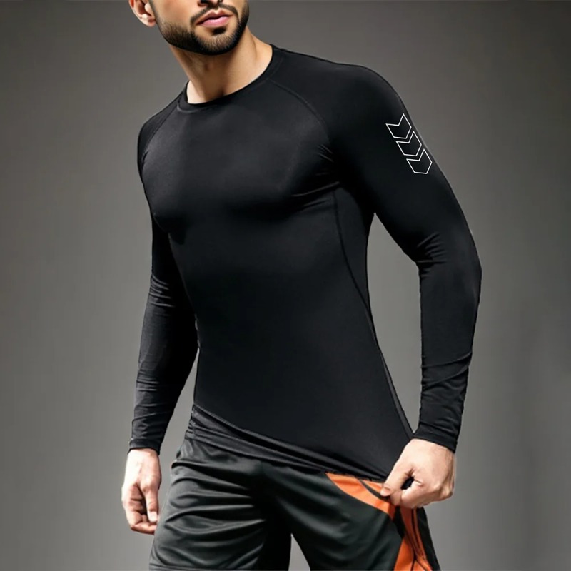 Men Compression Long Sleeve Sh - مراجعة Base Layer Top وسعره